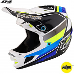 Downhill helma TroyLeeDesigns D4 Composite Helmet MIPS Reverb White Blue 2024