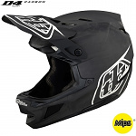 Downhill helma TroyLeeDesigns D4 Carbon Helmet MIPS Stealth Black Silver 2024