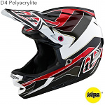 Integrální MTB helma TroyLeeDesigns D4 Polyacrylite Helmet MIPS Block Charcoal Red 2024