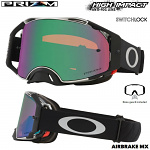 MX brýle Oakley Airbrake MX Tuff Blocks Black Gunmetal Prizm Jade Goggle