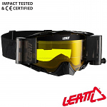 MX brýle s převíjením LEATT Velocity 6.5 Roll-Off Black Grey