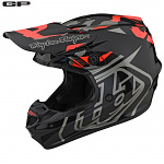 MX helma TroyLeeDesigns GP Helmet Overload Camo Black Rocket Red 2022