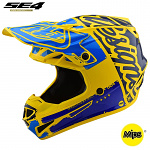 MX helma TroyLeeDesigns SE4 Polyacrylite Factory Yellow Blue 2019