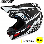 MX helma TroyLeeDesigns SE5 Carbon Helmet MXSE Black White 2022