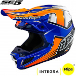 MX helma TroyLeeDesigns SE5 Composite Helmet Efix Blue 2024