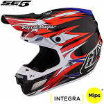 MX helma TroyLeeDesigns SE5 Composite Helmet Inferno Red 2023