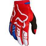 MX rukavice FOX 180 Skew Glove White Red Blue 2022