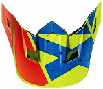 Náhradní kšilt helmy FOX V2 Nirv Yellow Blue 17