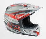 Náhradní kšilt helmy FOX V3 Blitz Grey Red 06 Visor