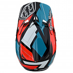 Náhradní kšilt helmy TroyLeeDesigns D3 Fiberlite Vertigo Blue Red Visor
