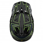 Náhradní kšilt helmy TroyLeeDesigns D4 Carbon Graph Gray Green Visor