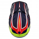 Náhradní kšilt helmy TroyLeeDesigns D4 Carbon Lines Black Red Visor