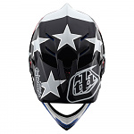 Náhradní kšilt helmy TroyLeeDesigns D4 Composite Freedom 2.0 Red White Visor