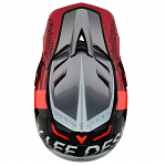 Náhradní kšilt helmy TroyLeeDesigns D4 Composite Qualifier Silver Red Visor