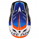 Náhradní kšilt helmy TroyLeeDesigns D4 Composite Qualifier White Blue Visor 2023