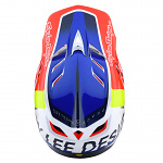 Náhradní kšilt helmy TroyLeeDesigns D4 Composite Qualifier White Blue Visor