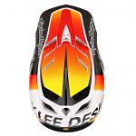 Náhradní kšilt helmy TroyLeeDesigns D4 Composite Qualifier White Orange Visor 