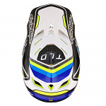Náhradní kšilt helmy TroyLeeDesigns D4 Composite Reverb White Blue Visor 