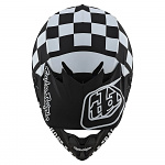 Náhradní kšilt helmy TroyLeeDesigns SE4 Polyacrylite Checker Black White Visor