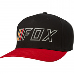 Pánská čepice FOX Brake Check FlexFit Hat Black Red