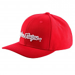 Pánská čepice TroyLeeDesigns Signature Curved SnapBack Hat Red White