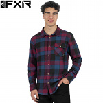 Pánská košile FXR Timber Flannel Shirt Dark Steel Merlot