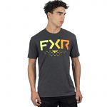 Pánské tričko FXR Helium Premium T-Shirt 24 Charcoal Heather Inferno