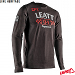 Pánské tričko s dlouhým rukávem Leatt Heritage Long Sleeve T-Shirt Black
