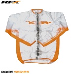 Pláštěnka na motokros čtyřkolky enduro RFX Sport Wet Jacket Clear Orange