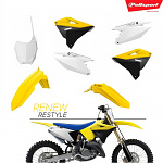 Sada plastů Polisport Restyling Plastic Kit Suzuki RM125 / RM250 01-11 Yellow White