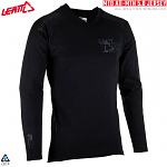 Zateplený dres na kolo Leatt MTB 5.0 All-Mtn Jersey Black 2023