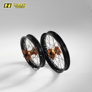 MX sada kol HaanWheels KTM SX65 25-.. - Excel Black 14x1,6 + 12x1,6 / Orange Hub