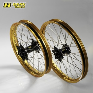 MX sada kol HaanWheels Honda CR250 95-99 CR500 95-01 - Excel Gold 21x1,6 + 19x2,15 / Black Hub