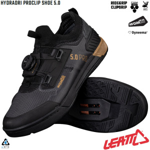 Boty na kolo Leatt MTB HydraDri 5.0 ProClip Shoe Black