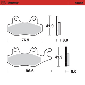 Brzdové destičky MotoMaster Brake Pads 926-11 Suzuki LTR 450 Yamaha YFZ450 Raptor 700