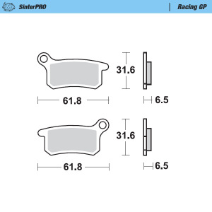 Brzdové destičky MotoMaster Brake Pads 946-12 KTM SX65 02-22 / SX85 04-11