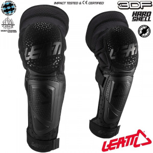 Chrániče kolen a holení na kolo Leatt Knee Shin Guard 3DF Hybrid EXT Black 2024