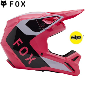 Dětská helma na motokros FOX V1 Youth Lean Helmet Pink 2025