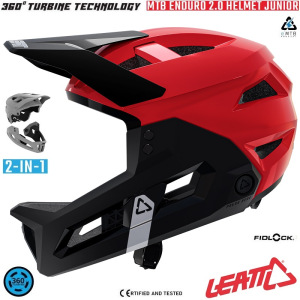 Dětská MTB helma LEATT MTB Enduro 2.0 Junior Red 2026
