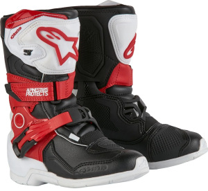 Dětské boty na motokros Alpinestars Tech 3S Kids White Black Red