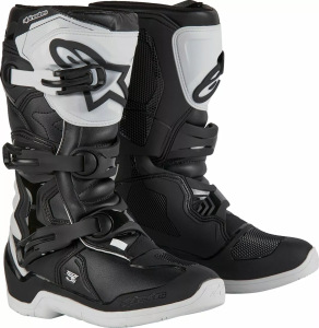 Dětské boty na motokros Alpinestars Tech 3S White Black