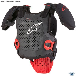 Dětský chránič těla Alpinestars A-5 S V2 Chest Protector Youth Black White Red