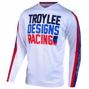 Dětský dres TroyLeeDesigns GP AIR Youth Jersey PREMIX 86 White 2020