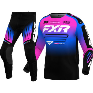 Dětský komplet na motokros FXR Youth Clutch Set Black Blue Pink 2025