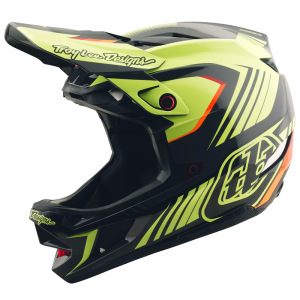Integrální MTB helma TroyLeeDesigns D4 Polyacrylite MIPS Helmet Qualifier Black Yellow 2025