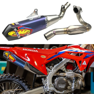 Kompletní systém FMF Factory 4.1 RCT Anodized Titan Carbon End Cap Full System Honda CRF450R 21-25