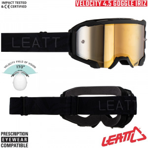 MX brýle s chromovým sklem LEATT Velocity 4.5 IRIZ Stealth 2023