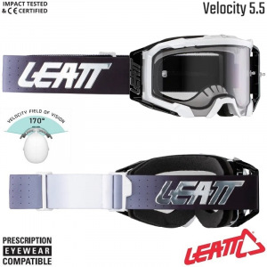 MX brýle LEATT Velocity 5.5 White 2024
