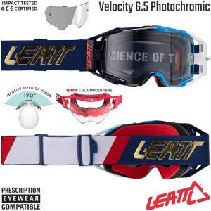 MX brýle LEATT Velocity 6.5 Photochromic Royal Cleat Adaptive