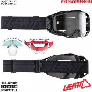 MX brýle LEATT Velocity 6.5 Stealth 2025